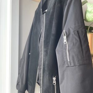 Mackage Suede Bomber Jacket